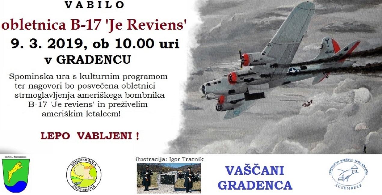 Vabilo na obletnico B-17