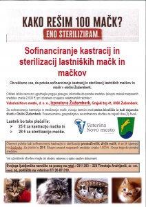 Sofinanciranje kastracij in sterilizacij mačk in mačkov